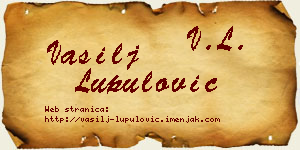 Vasilj Lupulović vizit kartica